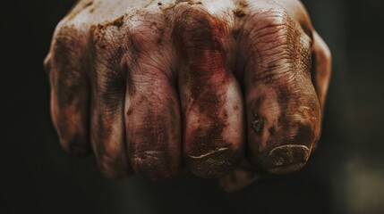 Close-up of Weathered, Calloused Human Hands