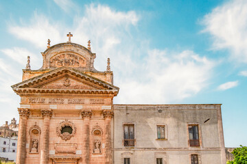 Fototapeta premium Ostuni white town skyline, Brindisi, Apulia Italy. Europe.