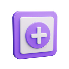 Obraz premium add 3d render icon