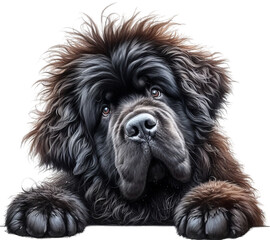 Fototapeta premium Newfoundland Dog: Majestic and Affectionate Canine Art