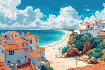 Illustration of Albufeira, Portugal

