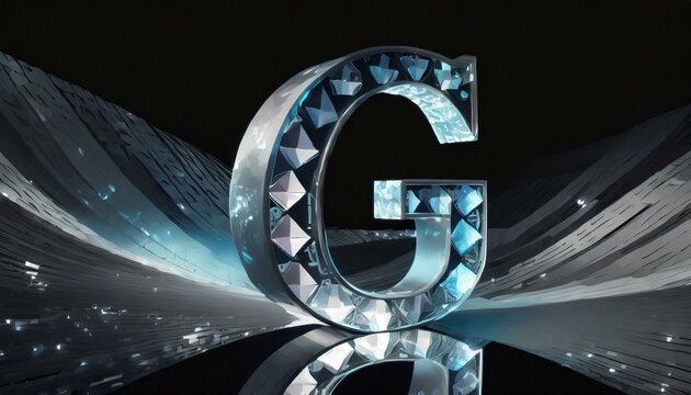 glowing neon diamond sign G