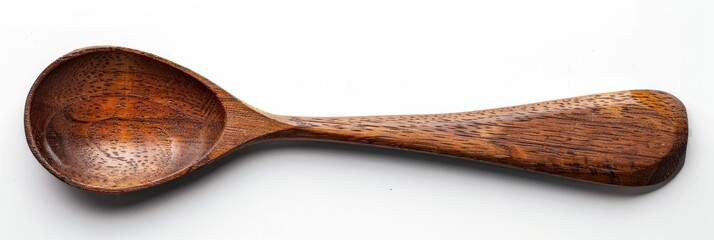 Cooking Spoon. Wooden Spoon for Culinary with Brown Colours on Clean Background