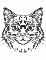 Cat mandala coloring page