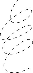 Spiral and swirl dashed line icon. Design decoration