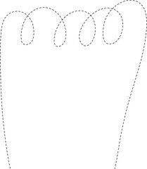 Spiral and swirl dashed line icon. Design decoration