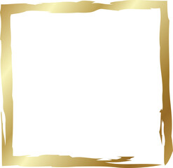 Gold square frames brush. Design elements