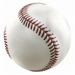 Detailed 3D Rendering of a Baseball on White Background for Sports Equipment Marketing