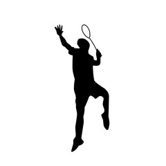 badminton players silhouettes