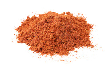 Aromatic spice. Ground red pepper isolated on white