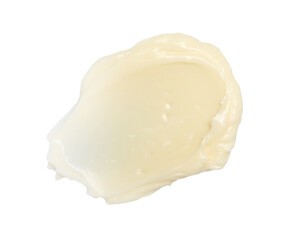 Tasty butter on white background, top view