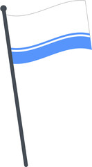 Altai Republic flag waving on pole. national flag pole transparent.