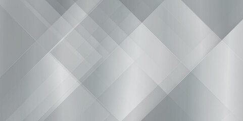 Dynamic and luxury White and silver or grey abstract background with geometric lines, Modern business and technology concept Horizontal banner template abstract background, abstract geometric design.