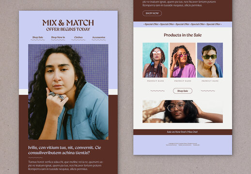 Bright Email Newsletter Layout