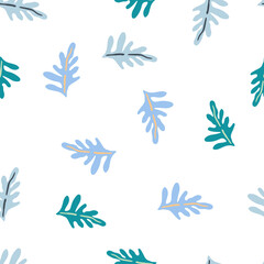 Lush green leaves and exotic plants in a seamless pattern, ideal for vibrant summer textiles and nature-inspired wallpapers.