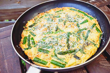 Frittata Spargel pfannenkuchen omelette