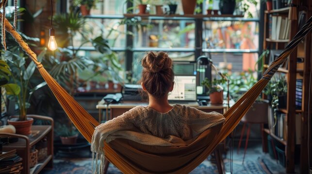 Work-life balance in a flexible work environment, peaceful and supportive