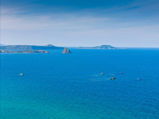 Aerial view of Hon Yen Island, Phu Yen province, Vietnam