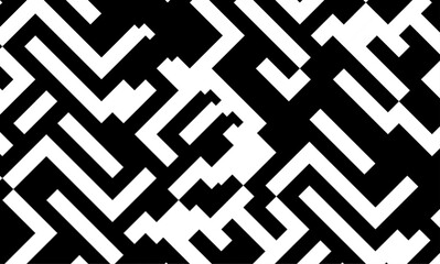 Abstract geometric maze pattern.White seamless geometric labyrinth background