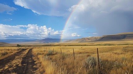 The sight of the rainbow in the summer UHD wallpaper