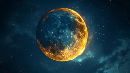 Obraz premium earth and moon