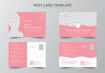 Spa Beauty Salon PostCard Set Template