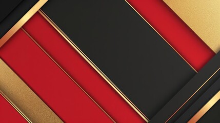 red gold and black elegant abstract geometric presentation background
