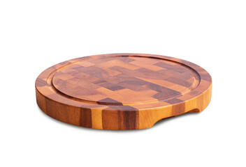 Selective focus.sphere end grain wood chopping board food menu