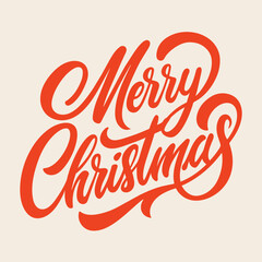 Merry Christmas typography calligraphy design 
