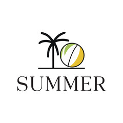 Free vector vintage summer emblem