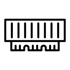 Ram Vector Line Icon Design