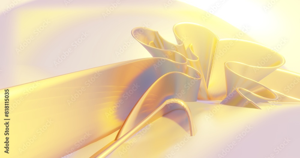 Aufkleber abstract background curved pattern in design 3d render