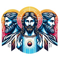 Many jesus with beards image attractive lively card design harmony.