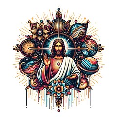 A religious of Jesus christ art of Jesus christ art meaning realistic attractive used for printing