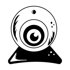 Easy to edit glyph icon of a webcam 
