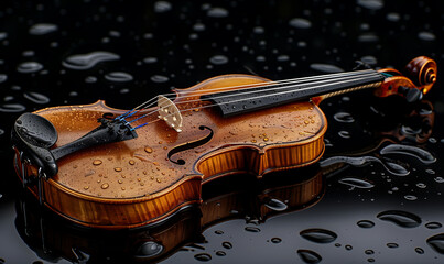 Fototapeta premium Vintage jazz music festival flyer template for wallpaper design.