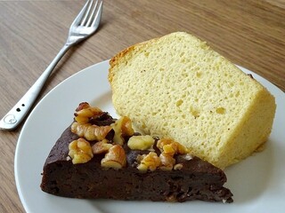 ガトーショコラとシフォンケーキ