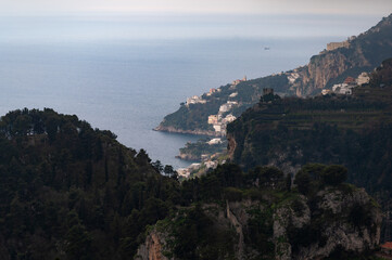 Sunrise at Amalfi Coast Campania, Italy, Europe. 