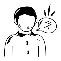 Latest doodle icon depicting a translator 