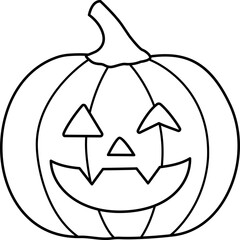 Halloween pumpkin outline vector.
Jack o lantern pumpkin for Halloween.
