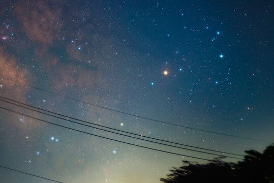 Constellation guide (How to find), Scorpius, Antares. The center of the milky way galaxy (Summer season)