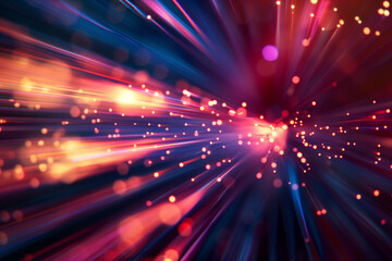 Naklejka premium Abstract light streaks in motion