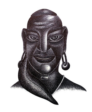 Indian Priest called Pandit Portrait