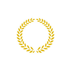Laurel wreath design element flat design