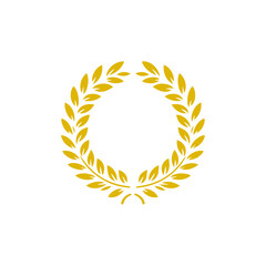 Laurel wreath design element flat design