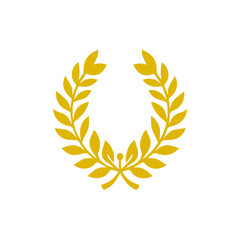 Laurel wreath design element flat design