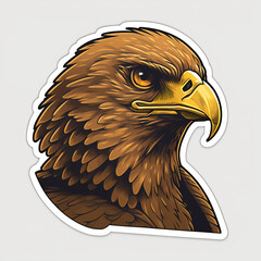american bald eagle with clean background logo cutout generative ai