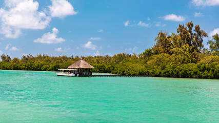 Tropical paradise, best beaches of Mauritius island, luxury resorts. Recreational tourism...