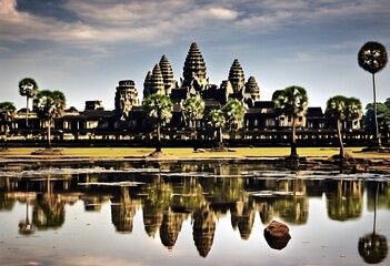 A view of the Angkor Temples in Cambodia