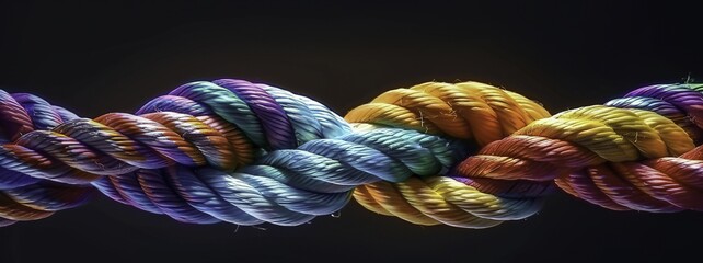 Colorful Rope Symbolizing Strength and Unity